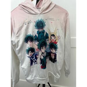RARE My Hero Academia Pink Ombré Happy Birthday Sweatshirt Size Large/XL